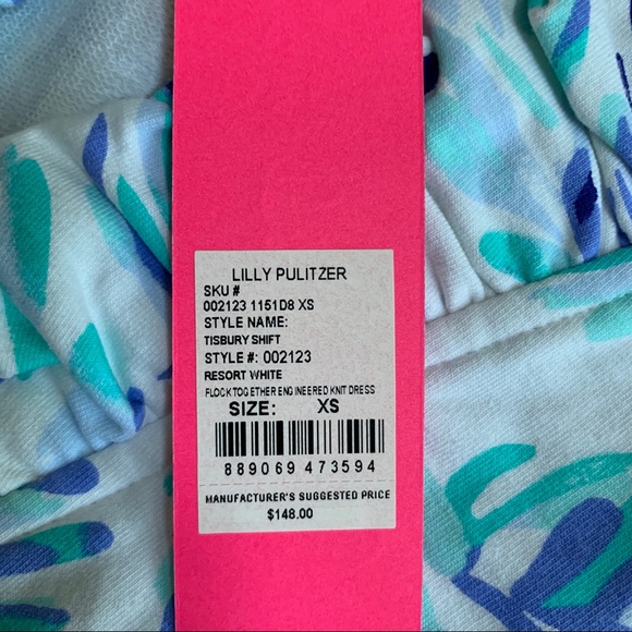 NEW! W/ Tags Lilly Pulitzer Tisbury Shift Ruffle Neck Dress - Picture 5 of 11